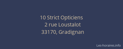 10 Strict Opticiens