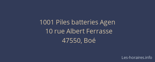 1001 Piles batteries Agen