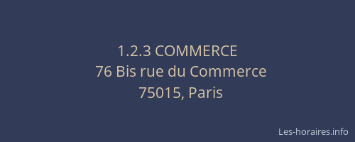 1.2.3 COMMERCE