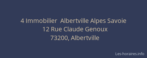 4 Immobilier  Albertville Alpes Savoie