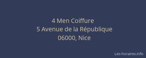 4 Men Coiffure