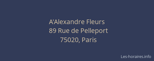 A'Alexandre Fleurs