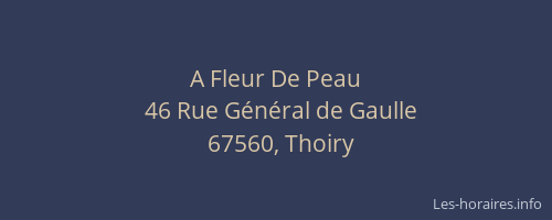 A Fleur De Peau