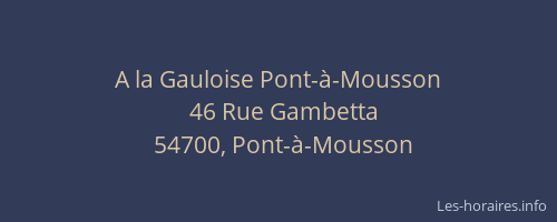 A la Gauloise Pont-à-Mousson