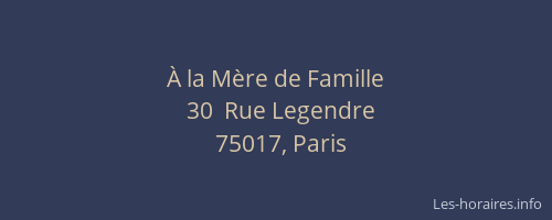 À la Mère de Famille