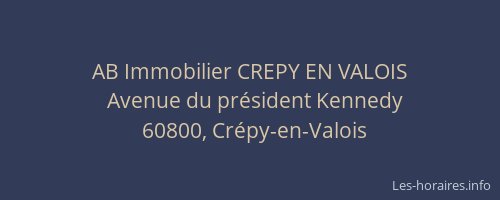 AB Immobilier CREPY EN VALOIS
