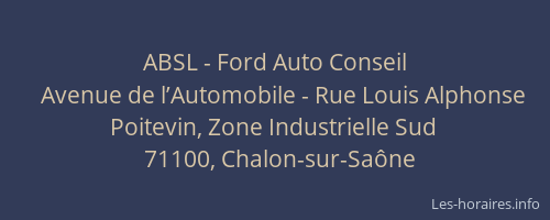 ABSL - Ford Auto Conseil