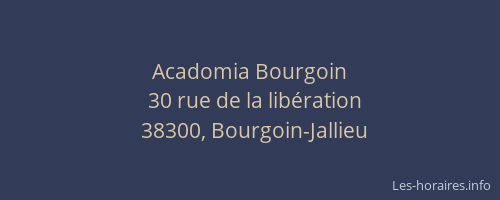 Acadomia Bourgoin