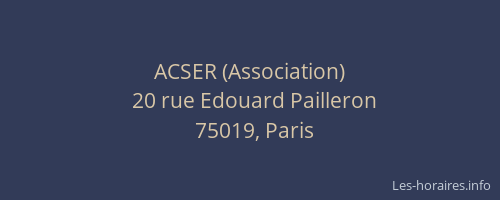 ACSER (Association)