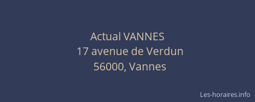 Actual VANNES