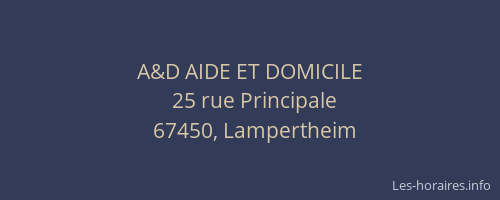 A&D AIDE ET DOMICILE