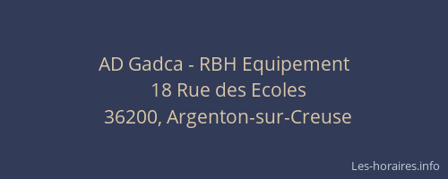 AD Gadca - RBH Equipement