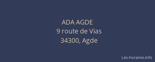 ADA AGDE