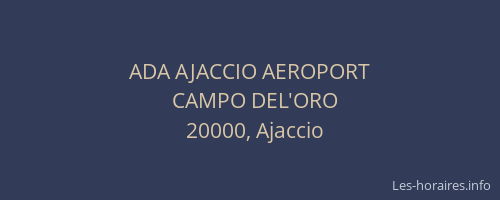 ADA AJACCIO AEROPORT