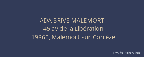 ADA BRIVE MALEMORT