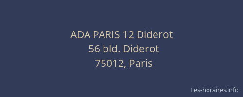 ADA PARIS 12 Diderot