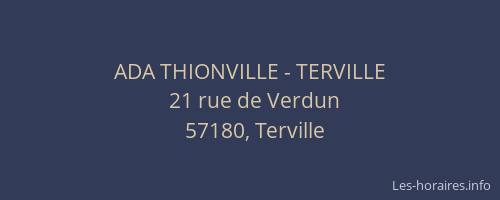 ADA THIONVILLE - TERVILLE