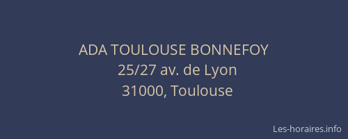 ADA TOULOUSE BONNEFOY