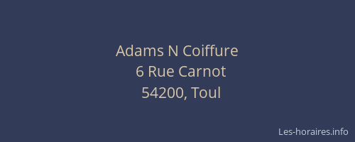 Adams N Coiffure