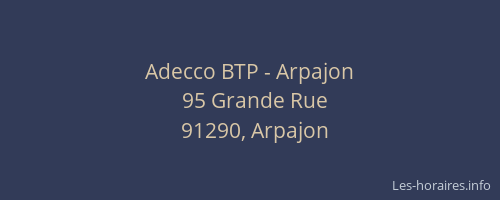 Adecco BTP - Arpajon