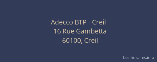 Adecco BTP - Creil