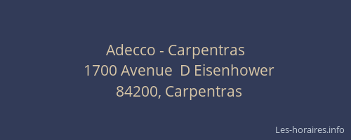 Adecco - Carpentras