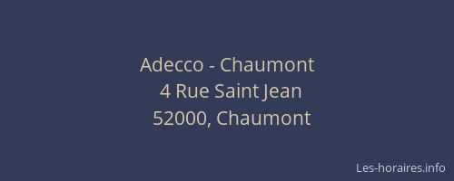 Adecco - Chaumont