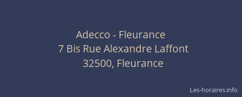 Adecco - Fleurance