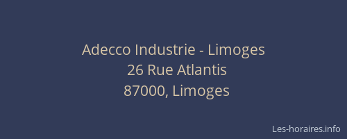 Adecco Industrie - Limoges