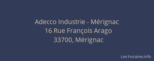 Adecco Industrie - Mérignac