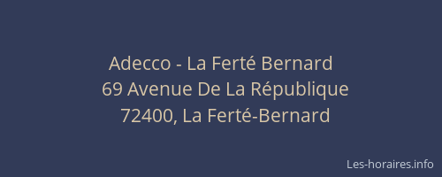 Adecco - La Ferté Bernard