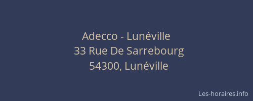 Adecco - Lunéville