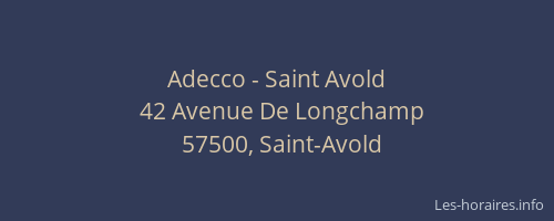 Adecco - Saint Avold