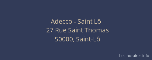 Adecco - Saint Lô