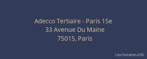 Adecco Tertiaire - Paris 15e