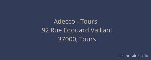 Adecco - Tours