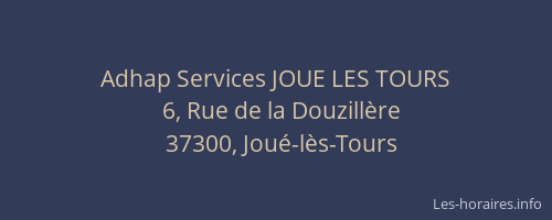 Adhap Services JOUE LES TOURS