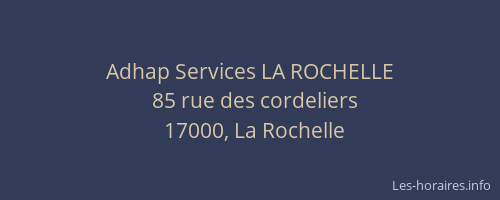 Adhap Services LA ROCHELLE