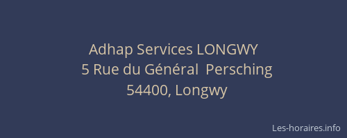 Adhap Services LONGWY