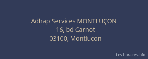 Adhap Services MONTLUÇON