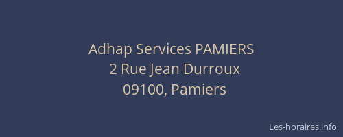 Adhap Services PAMIERS