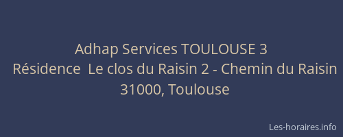 Adhap Services TOULOUSE 3