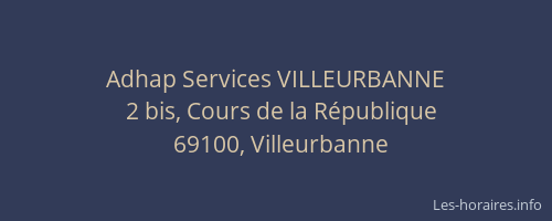 Adhap Services VILLEURBANNE