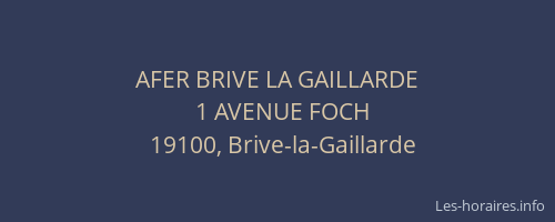 AFER BRIVE LA GAILLARDE