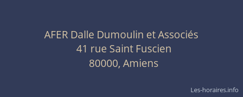 AFER Dalle Dumoulin et Associés