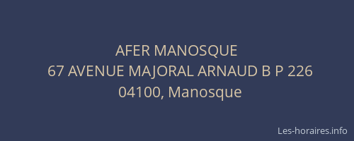 AFER MANOSQUE