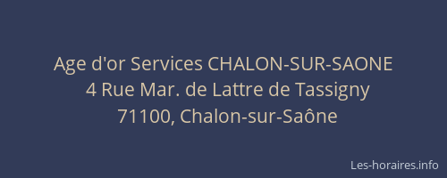 Age d'or Services CHALON-SUR-SAONE