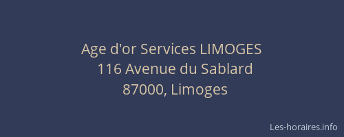 Age d'or Services LIMOGES