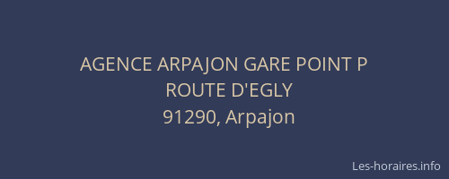 AGENCE ARPAJON GARE POINT P