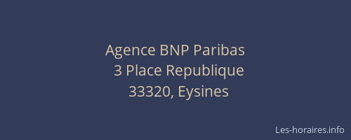 Agence BNP Paribas